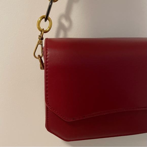Miztique Faux Leather Red Shoulder Bag - Picture 6 of 16
